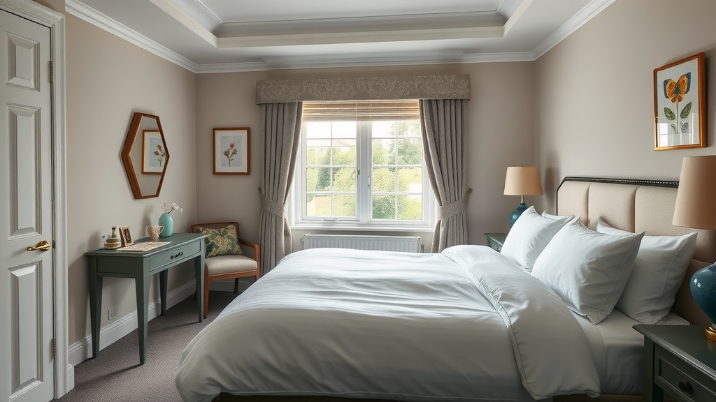 Modern central Truro accommodation en-suite guest room interior