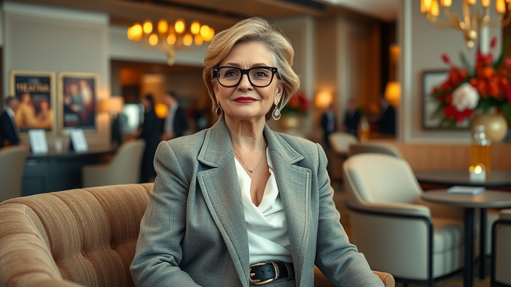Relaxed traveler enjoying theatre and rail packages in UK hotel lobby