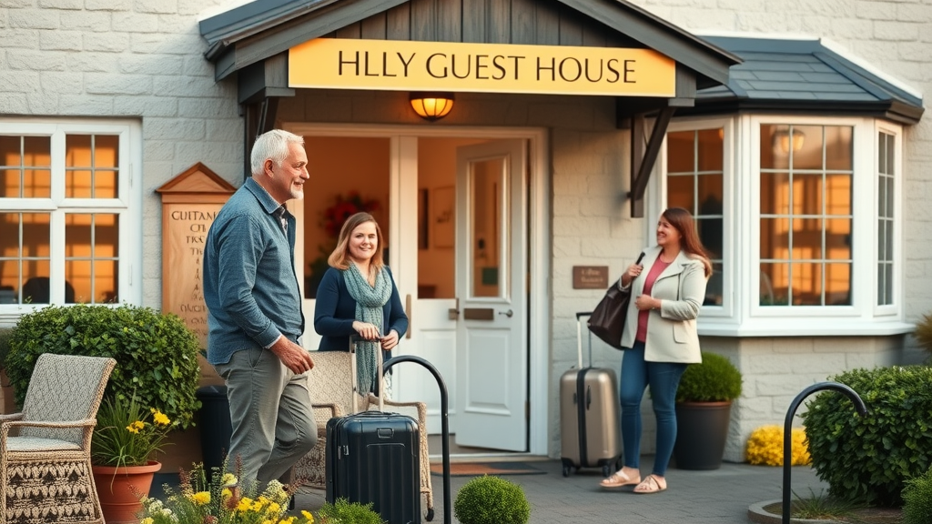 Plymouth guest accommodation host welcoming arrivals with a friendly smile