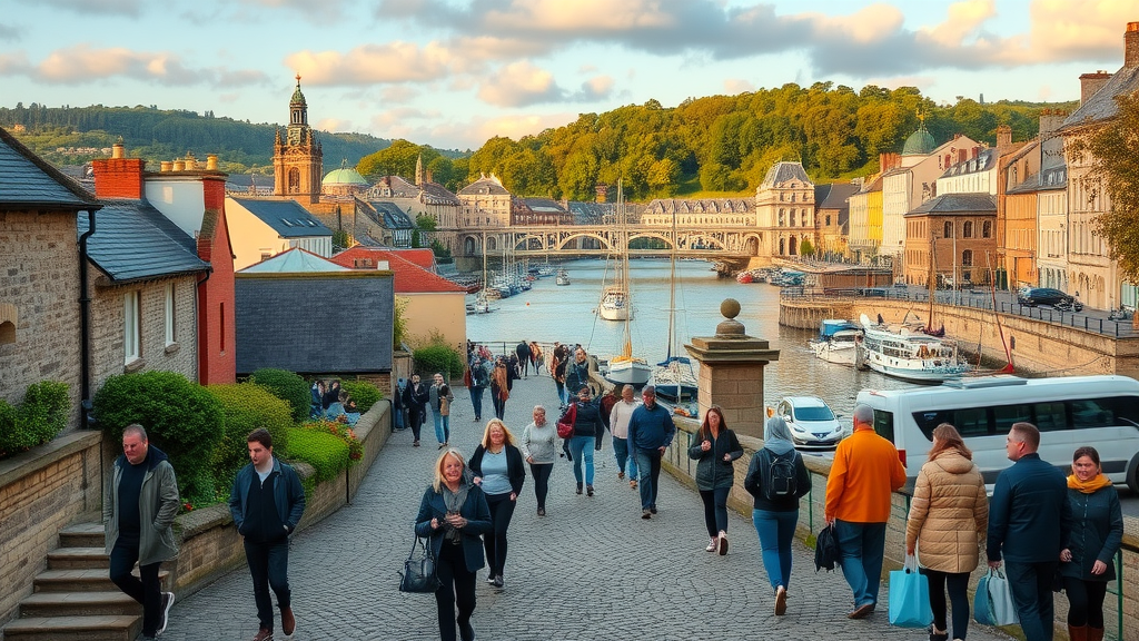 Bristol tourist attractions with Clifton Suspension Bridge and vibrant harbourside scene.