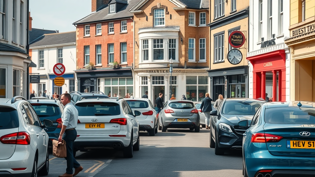 Central Truro accommodation exterior with free parking and city street